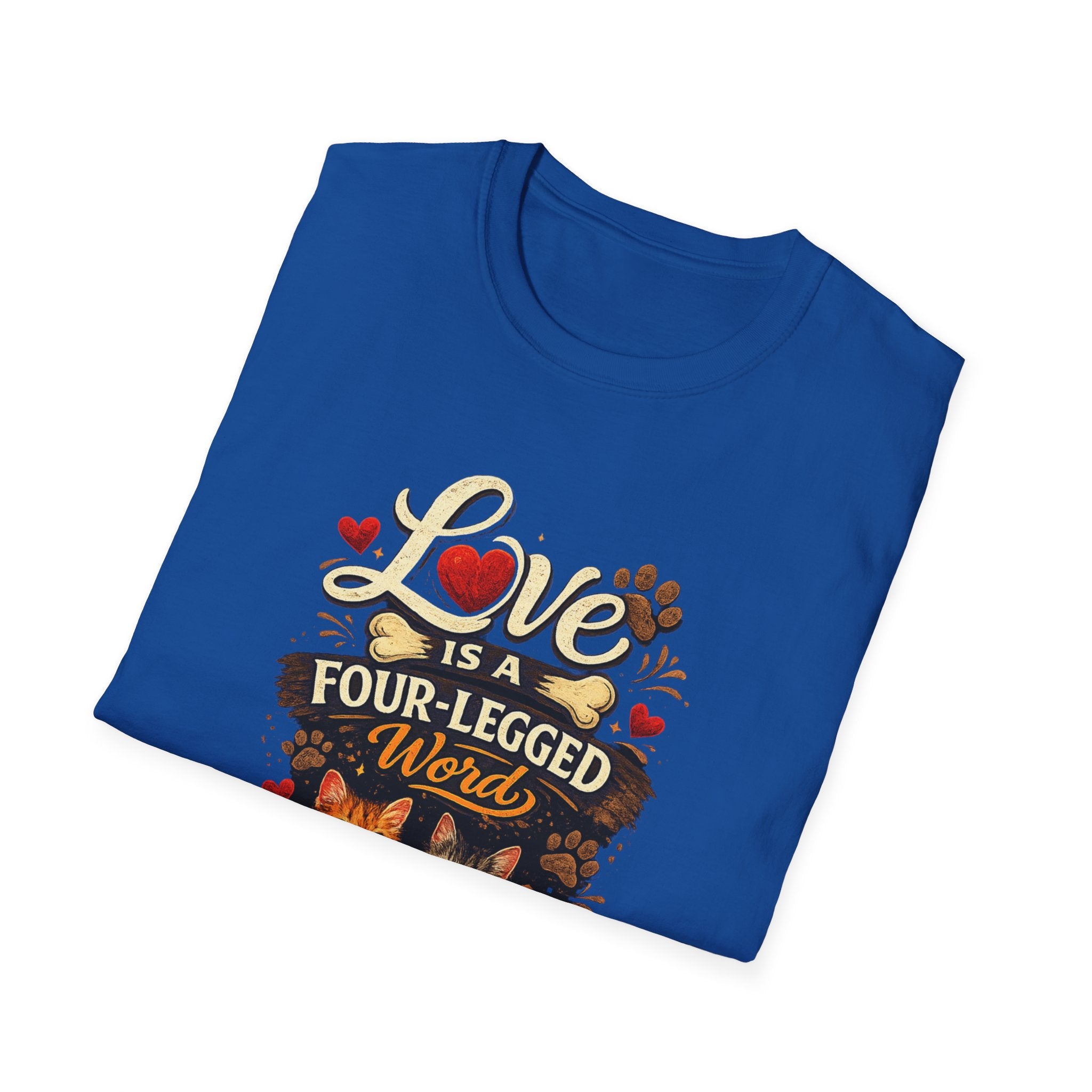Cat Lover T-Shirt — "Love Is a Four-Legged Word" Graphic Tee