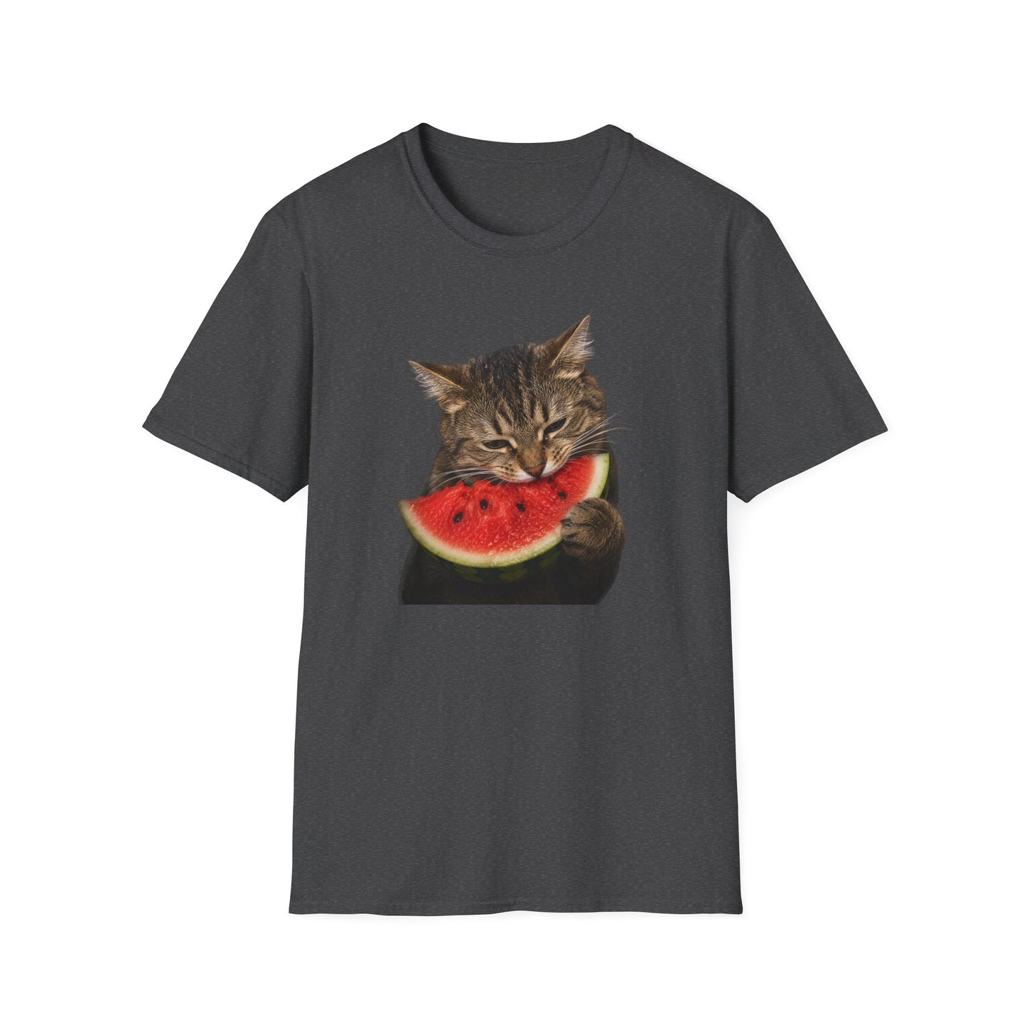 Cat Eating Watermelon T‑Shirt — Cute Summer Cat Graphic Tee