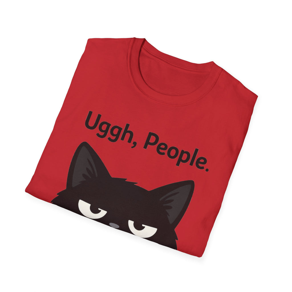 Uggh, People. Cat T-Shirt — Funny Grumpy Cat Graphic Tee for Cat Lovers
