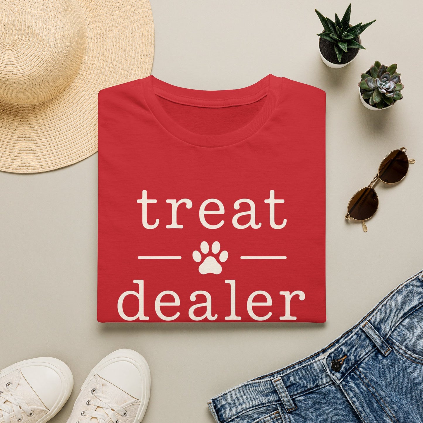 Treat Dealer T-Shirt — Funny Paw Print Shirt for Dog Lovers