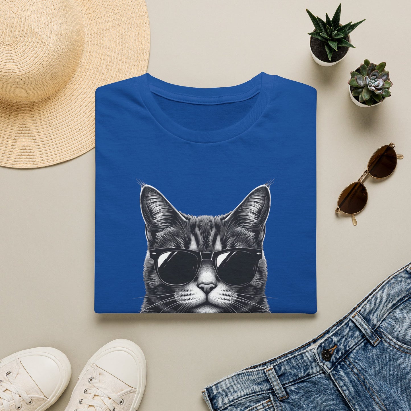 Cat With Sunglasses T-Shirt — Cool Retro Cat Graphic Tee