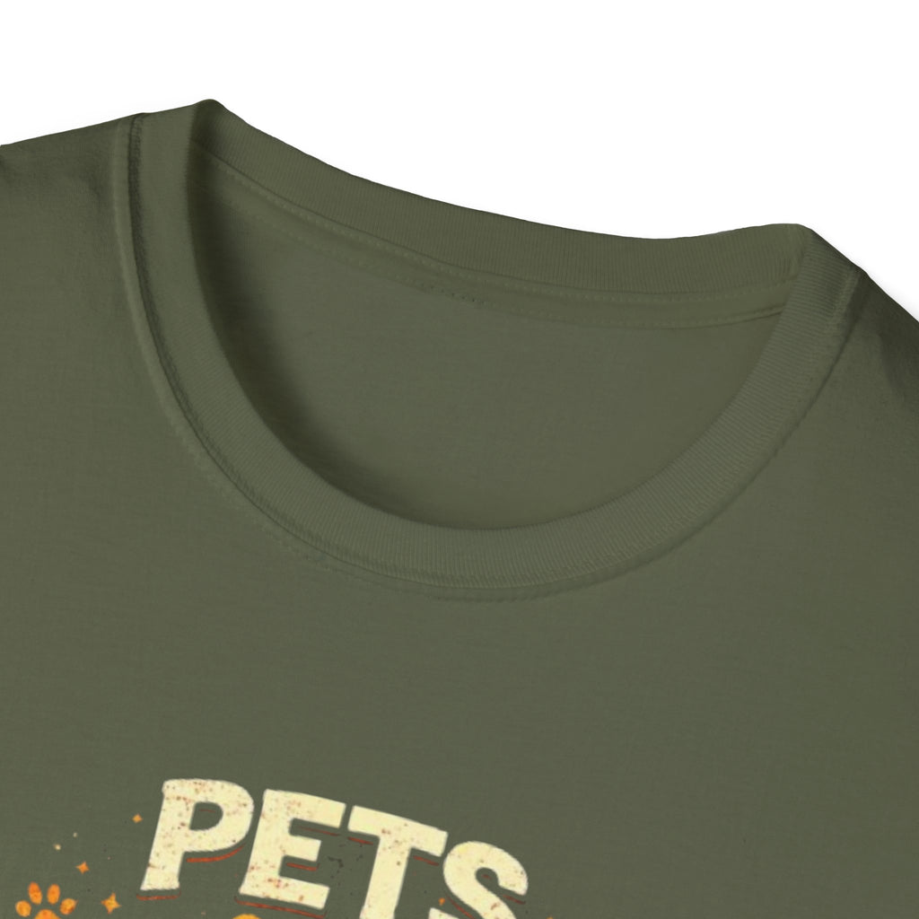 Pets Over People T-Shirt — Retro Cat & Dog Graphic Tee for Pet Lovers