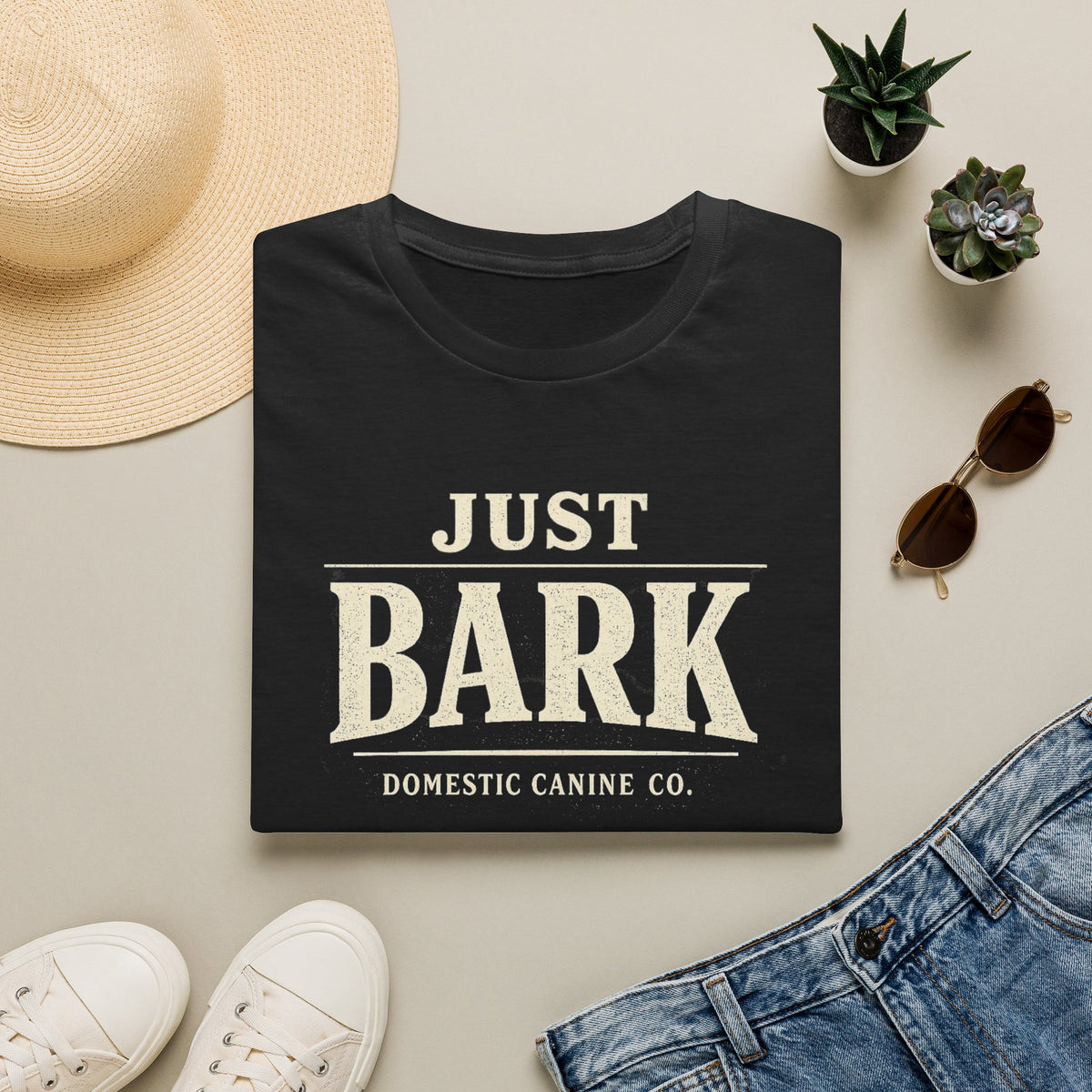 Just Bark T-Shirt — Retro Dog Lover Tee