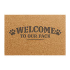 Welcome to Our Pack Doormat – Paw Print Entry Mat for Dog Lovers