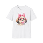 Shih Tzu Bubblegum Bow T-Shirt — Cute Puppy Tee for Dog Lovers