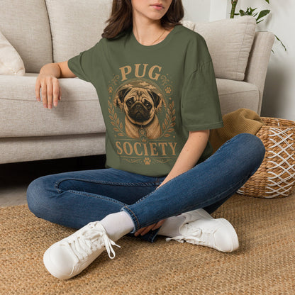 Pug Society T-Shirt — Vintage Pug Dog Graphic Tee for Pug Lovers