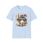 Dog Mom T-Shirt — Cute Puppy, Coffee & Floral Design