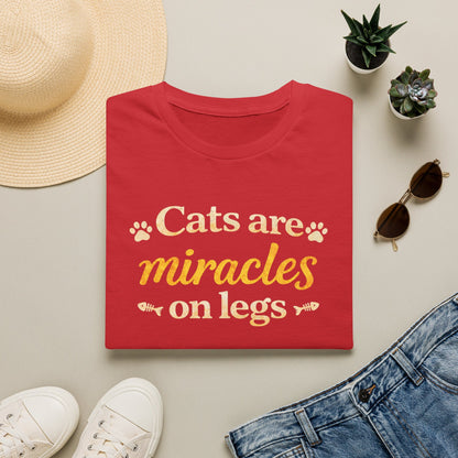 Cats Are Miracles On Legs T-Shirt — Funny Cat Lover Tee