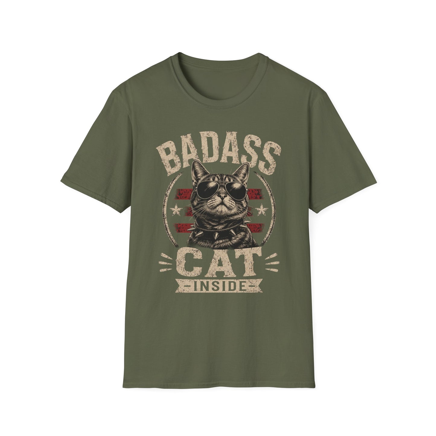 Badass Cat T-Shirt — Retro Sunglasses Cat Graphic Tee