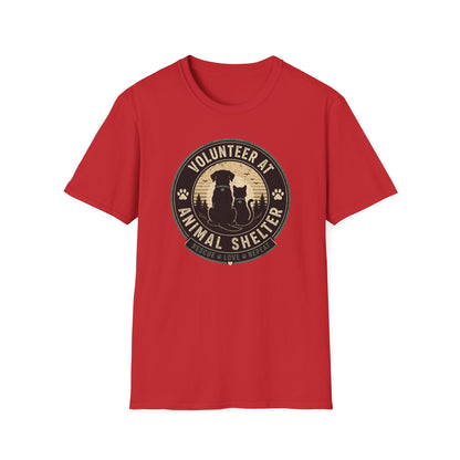 Volunteer at Animal Shelter T-Shirt — Rescue Pet Lover Tee