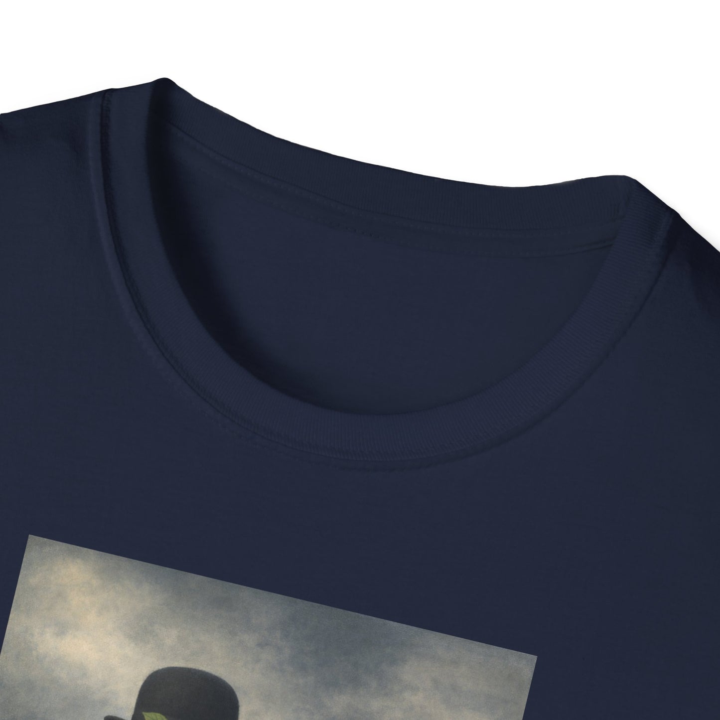 Surreal Magritte-Inspired Man with Apple T-Shirt — Vintage Surrealist Art Tee