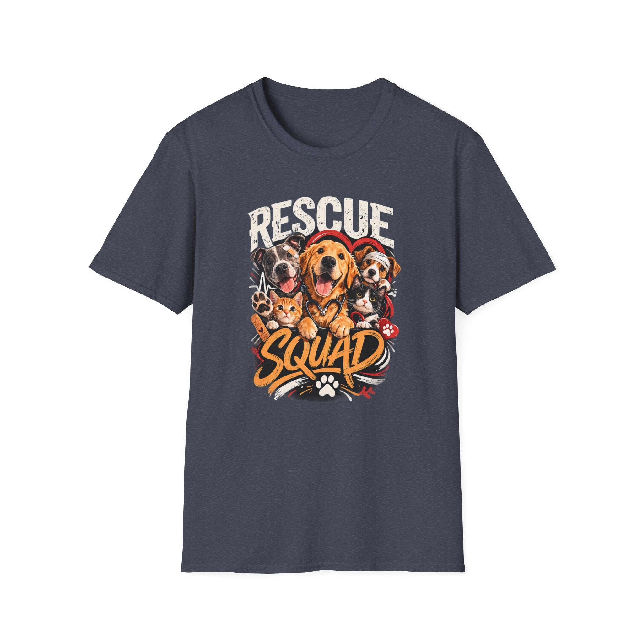 Rescue Squad T-Shirt - Cute Rescue Dogs Graphic Tee for Animal Lovers