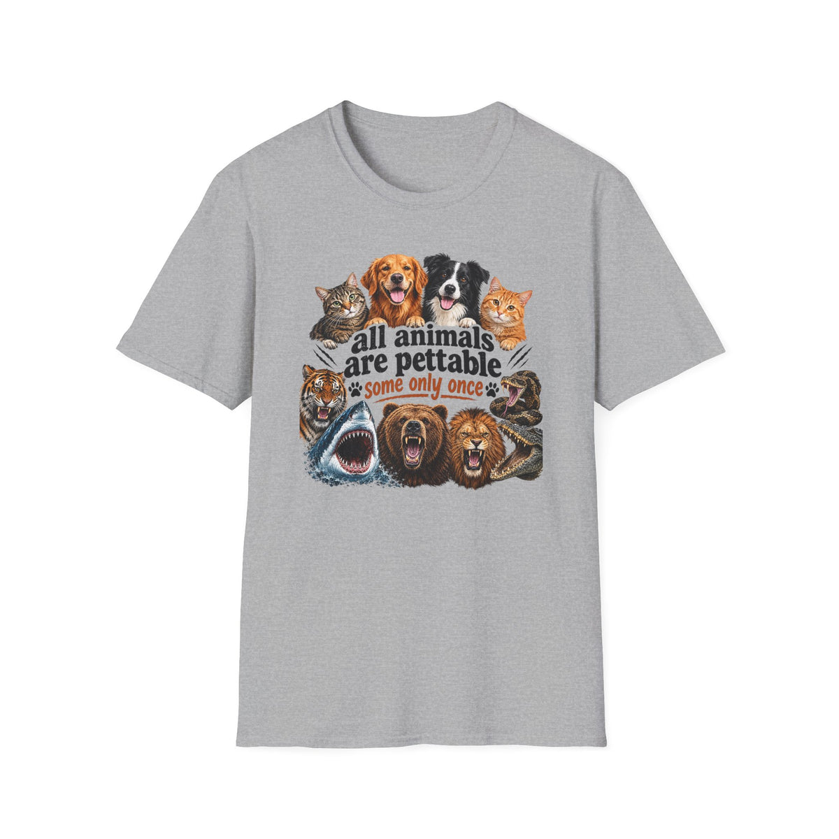 All Animals Are Pettable T-Shirt – Funny Animal Lover Tee