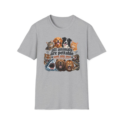 All Animals Are Pettable T-Shirt – Funny Animal Lover Tee