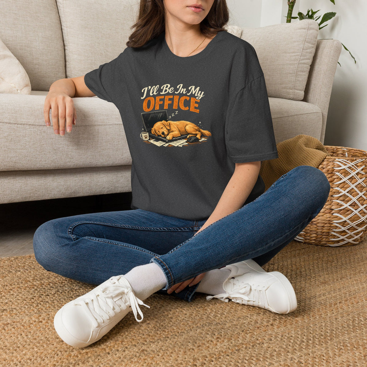 Dog Nap Office T-Shirt – Funny Sleeping Puppy Work Humor Tee