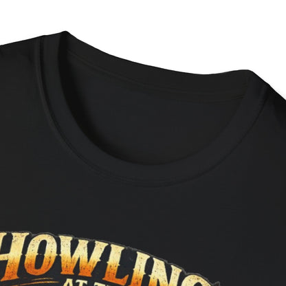 Howling at the Moon T-Shirt — Vintage Wolf Graphic (“Where Dogs Become Wolves”)