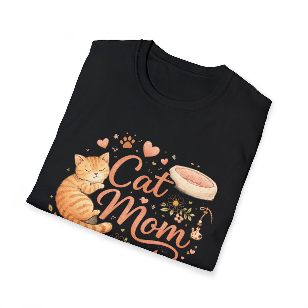 Cat Mom T-Shirt — Cute Orange Tabby Graphic Tee for Cat Lovers