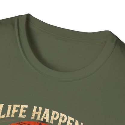 Life Happens Cats Help T-Shirt — Vintage Cat Lover Tee
