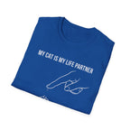 Cat Paw Partner T‑Shirt — "My Cat Is My Life Partner" Cute Cat Lover Tee