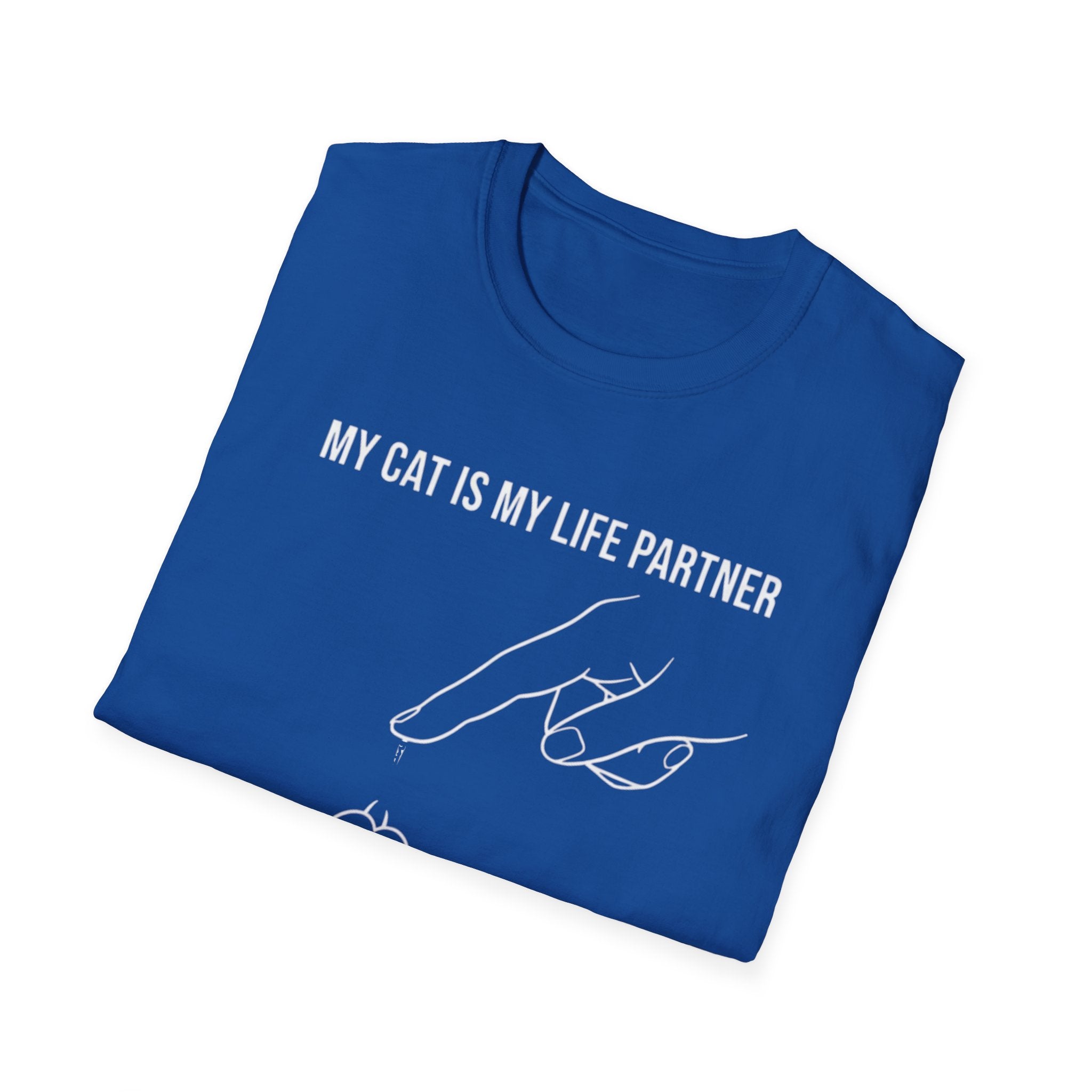 Cat Paw Partner T‑Shirt — "My Cat Is My Life Partner" Cute Cat Lover Tee
