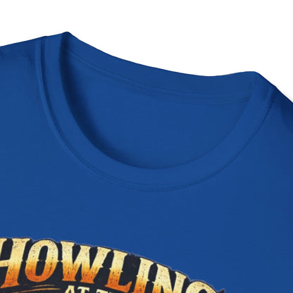 Howling at the Moon T-Shirt — Vintage Wolf Graphic (“Where Dogs Become Wolves”)