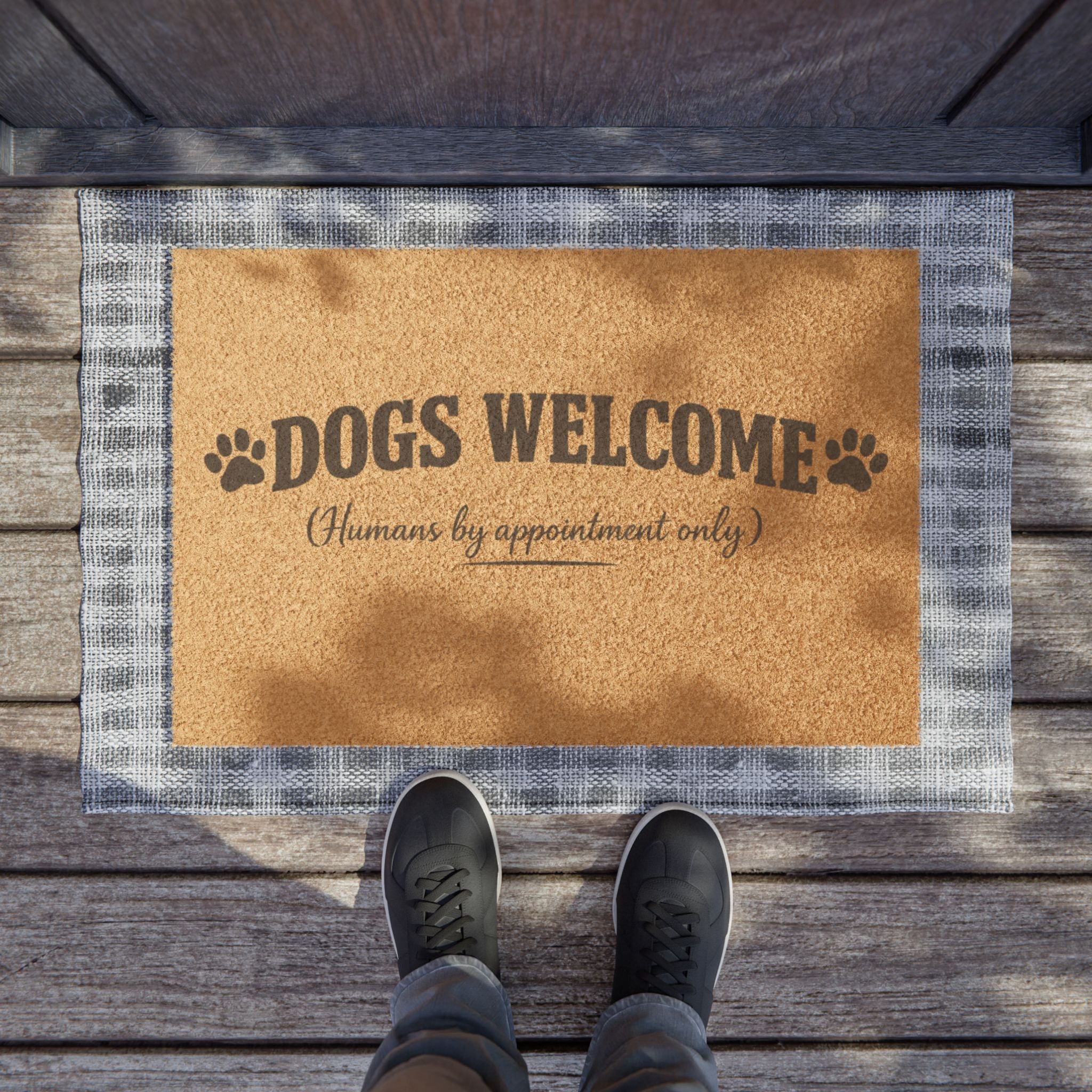 Doormat — "Dogs Welcome (Humans by Appointment Only)" Coir Welcome Mat
