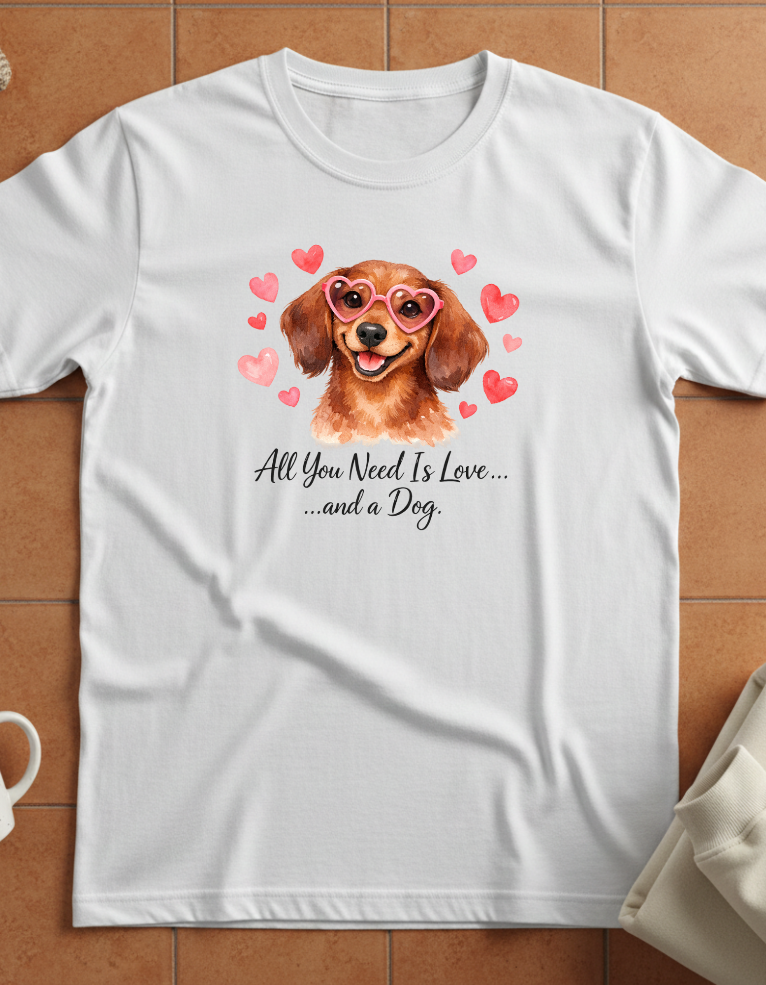 All You Need Is Love and a Dog Dachshund T-Shirt