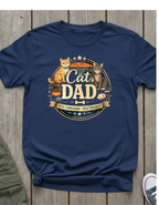 Cat Dad T-Shirt – Vintage Pet Lover Tee with Cats & ‘Cat Dad’ Graphic