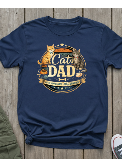 Camiseta "Papá Gato": Camiseta vintage para amantes de las mascotas con gatos y gráfico de "Papá Gato"
