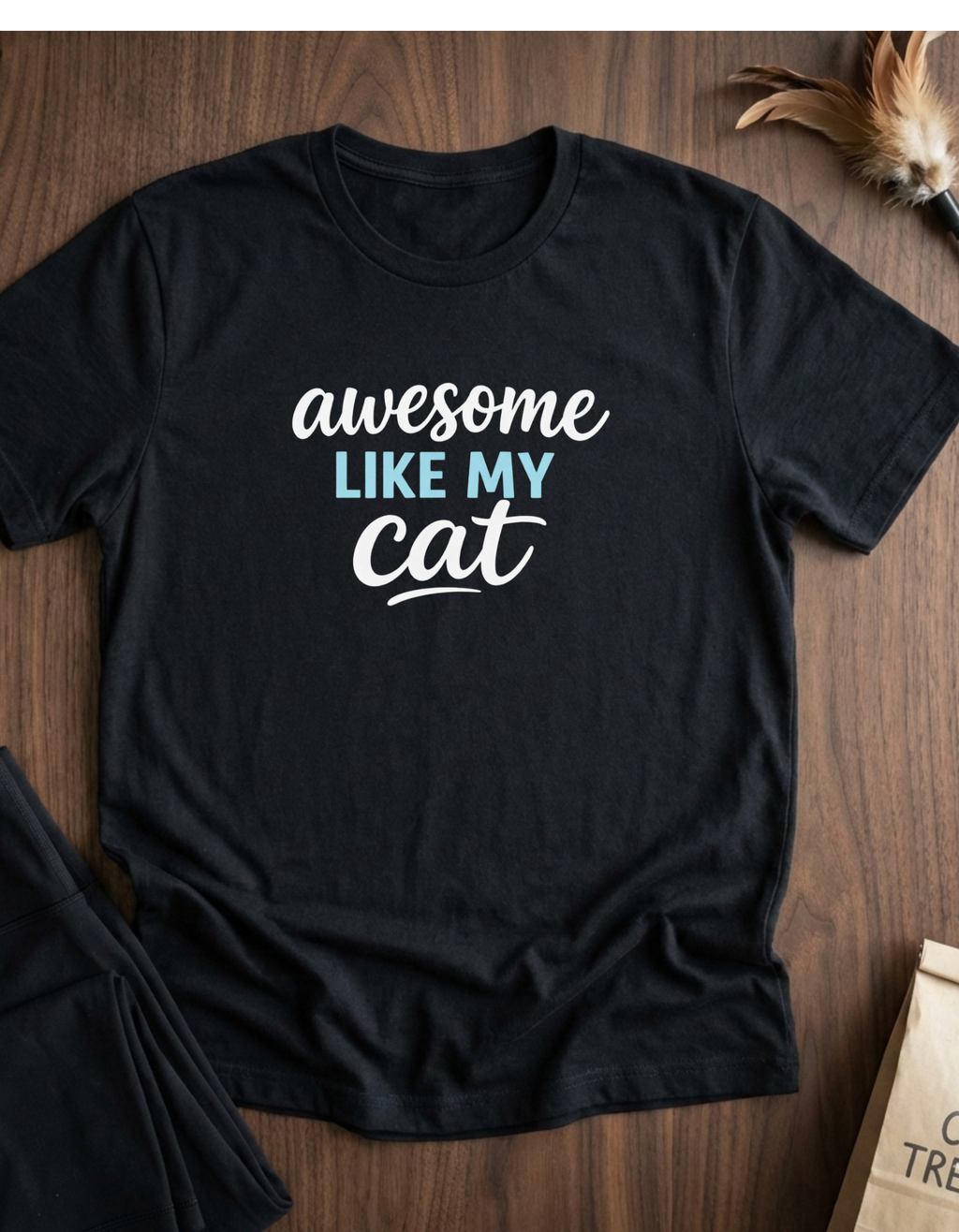 Camiseta para amantes de los gatos: "Genial como mi gato"
