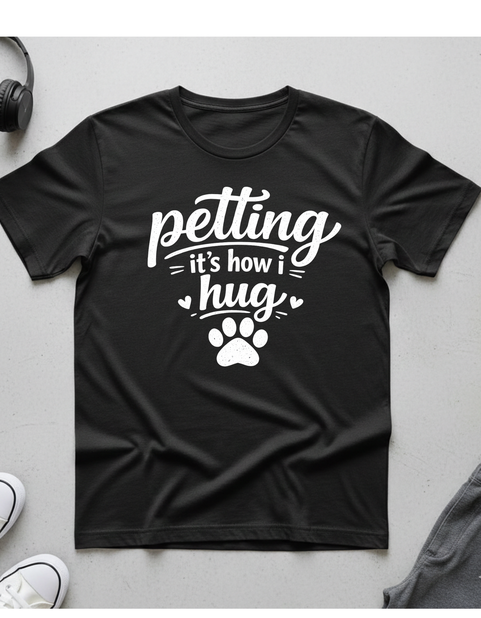 Camiseta "Carting It's How I Hug": Divertida camiseta con estampado de patas para amantes de perros y gatos