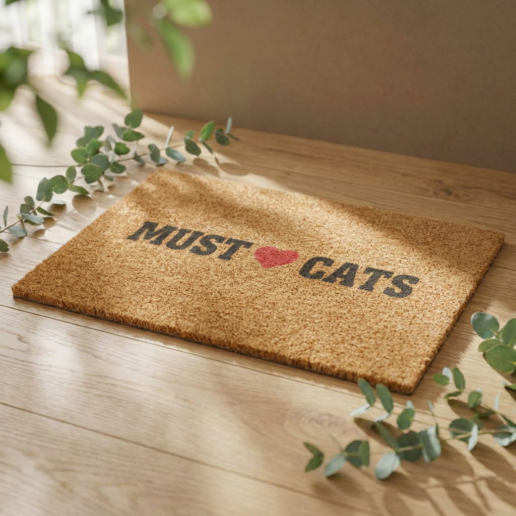 Doormat — "Must  Love Cats" Welcome Mat for Cat Lovers