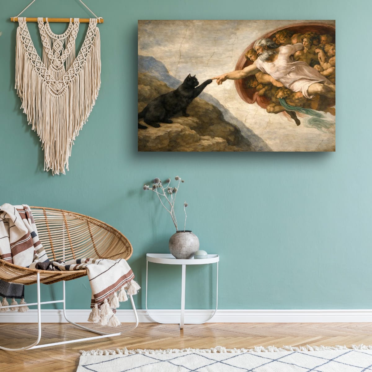 Digital download Creation of Cat: Matte Horizontal Art Poster