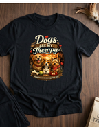 Dog Therapy T-Shirt – Dogs Are My Therapy Graphic Tee