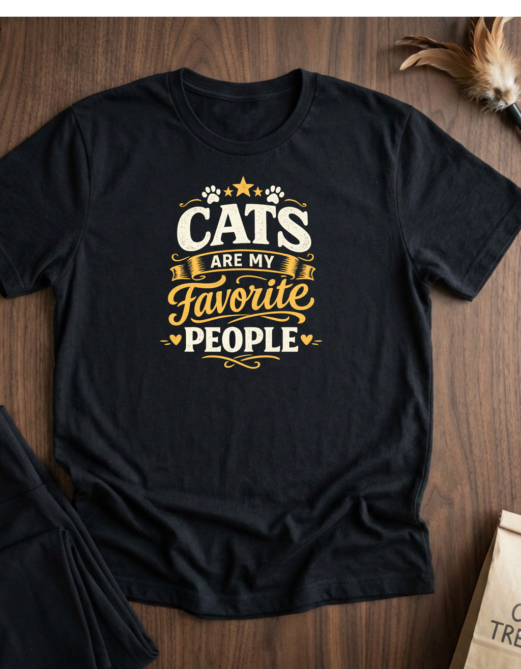 Cats Favorite People T-Shirt — Cute Cat Lover Graphic Tee