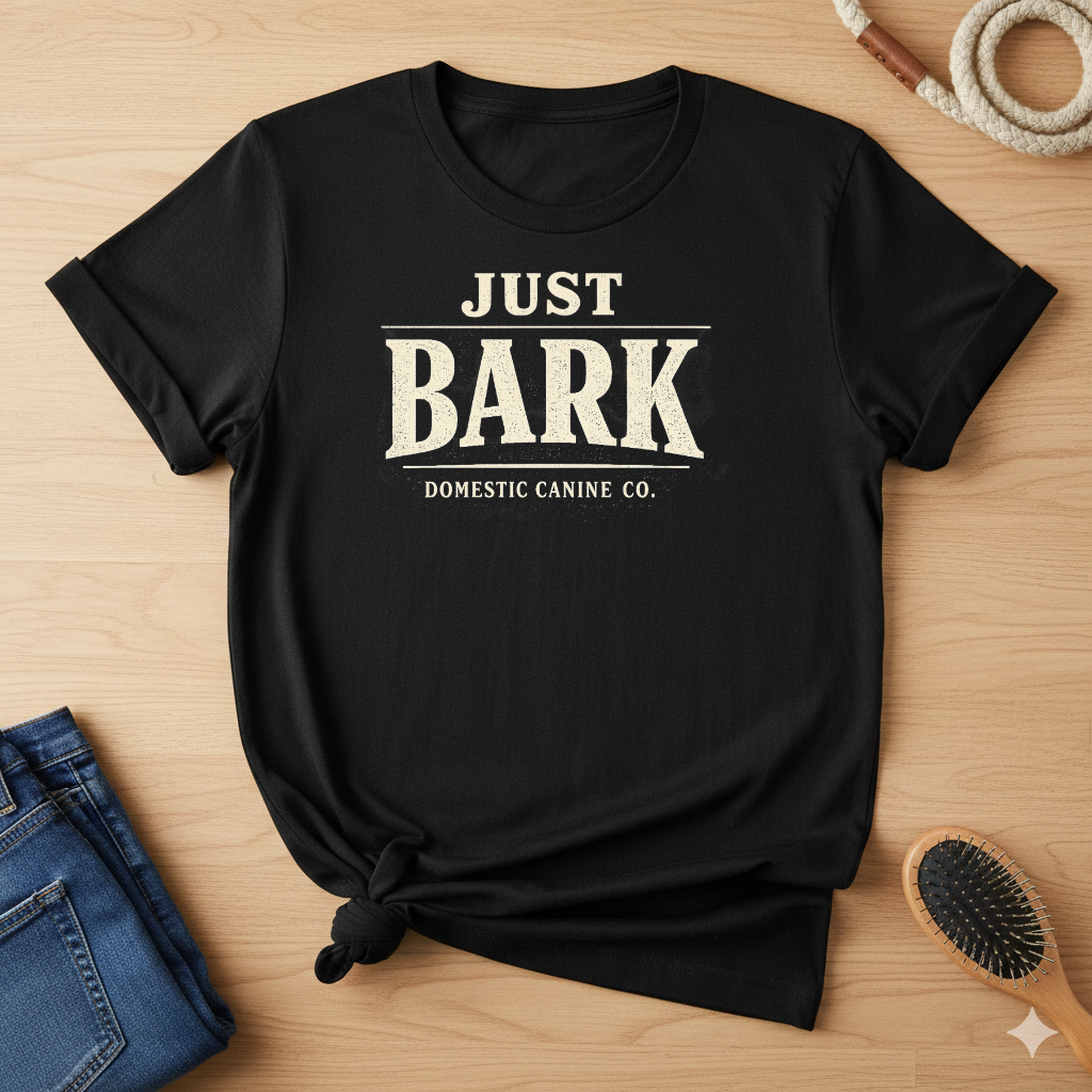 Just Bark T-Shirt — Retro Dog Lover Tee