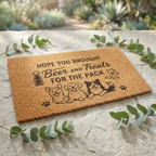 Doormat — "Hope You Brought Beer and Treats for the Pack" Dog Lover Welcome Mat