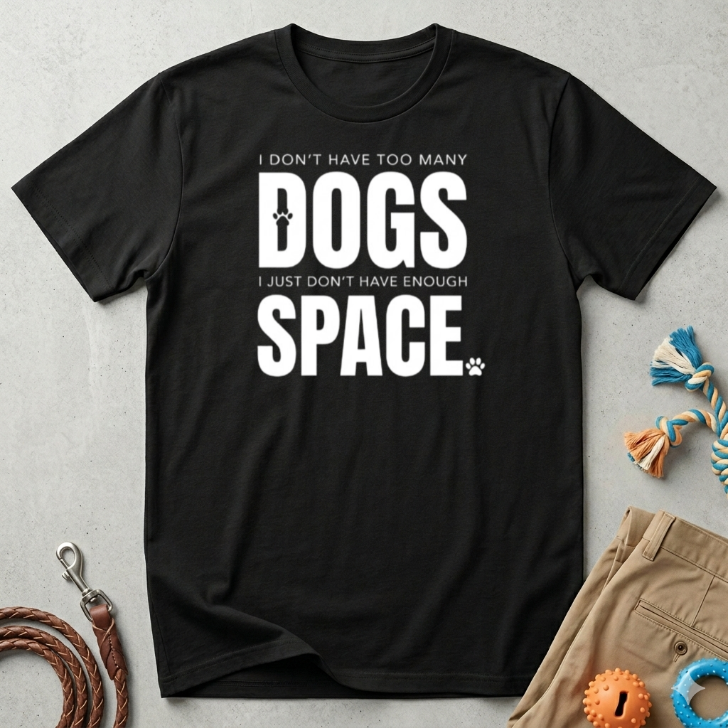 Dog Lover T‑Shirt — “I Don’t Have Too Many Dogs I Just Don’t Have Enough Space”