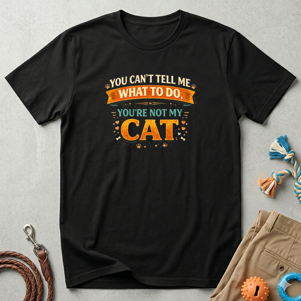 You Can't Tell Me What To Do You're Not My Cat T-Shirt — Funny Cat Lover Tee
