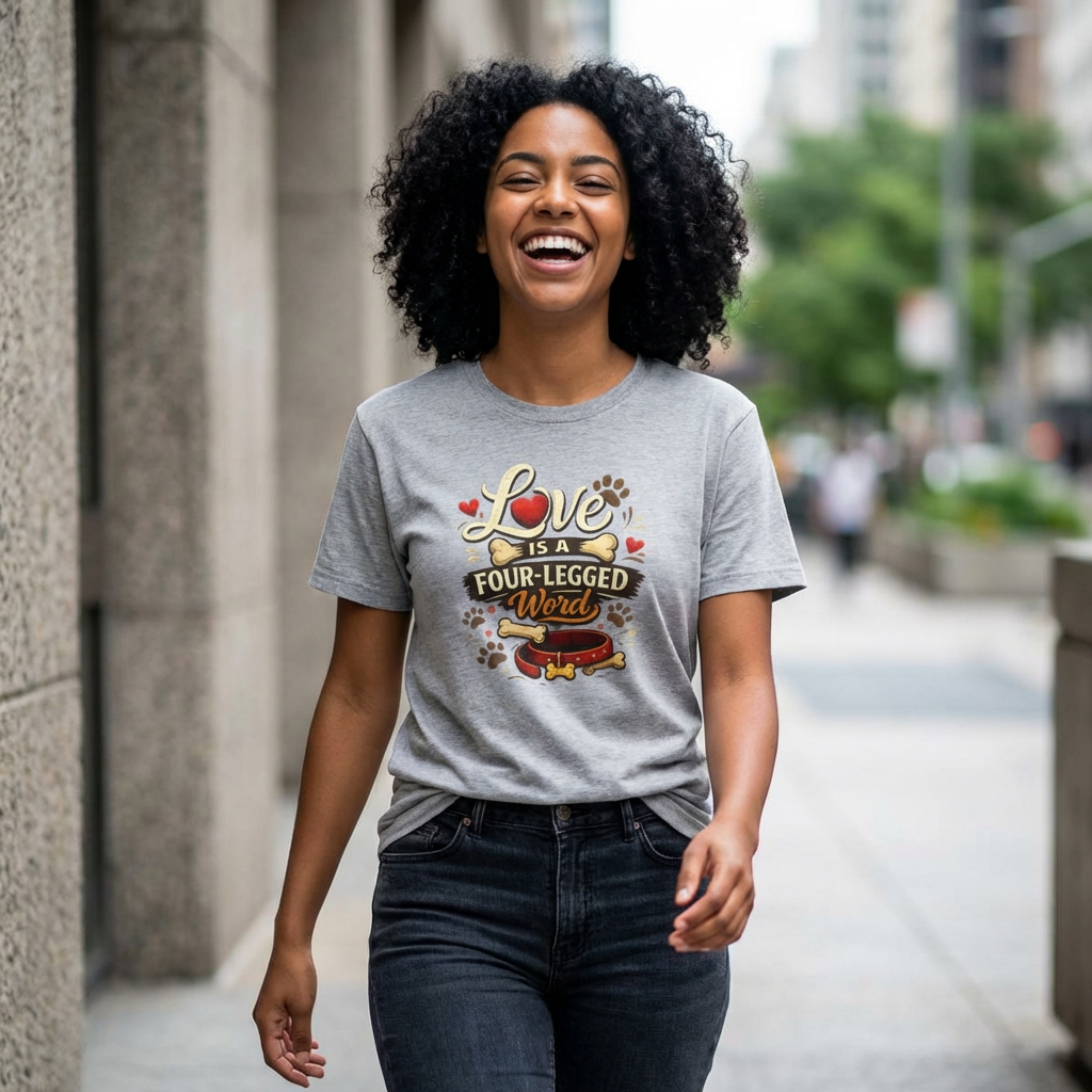 Love Is a Four-Legged Word T-Shirt — Dog & Pet Lover Tee
