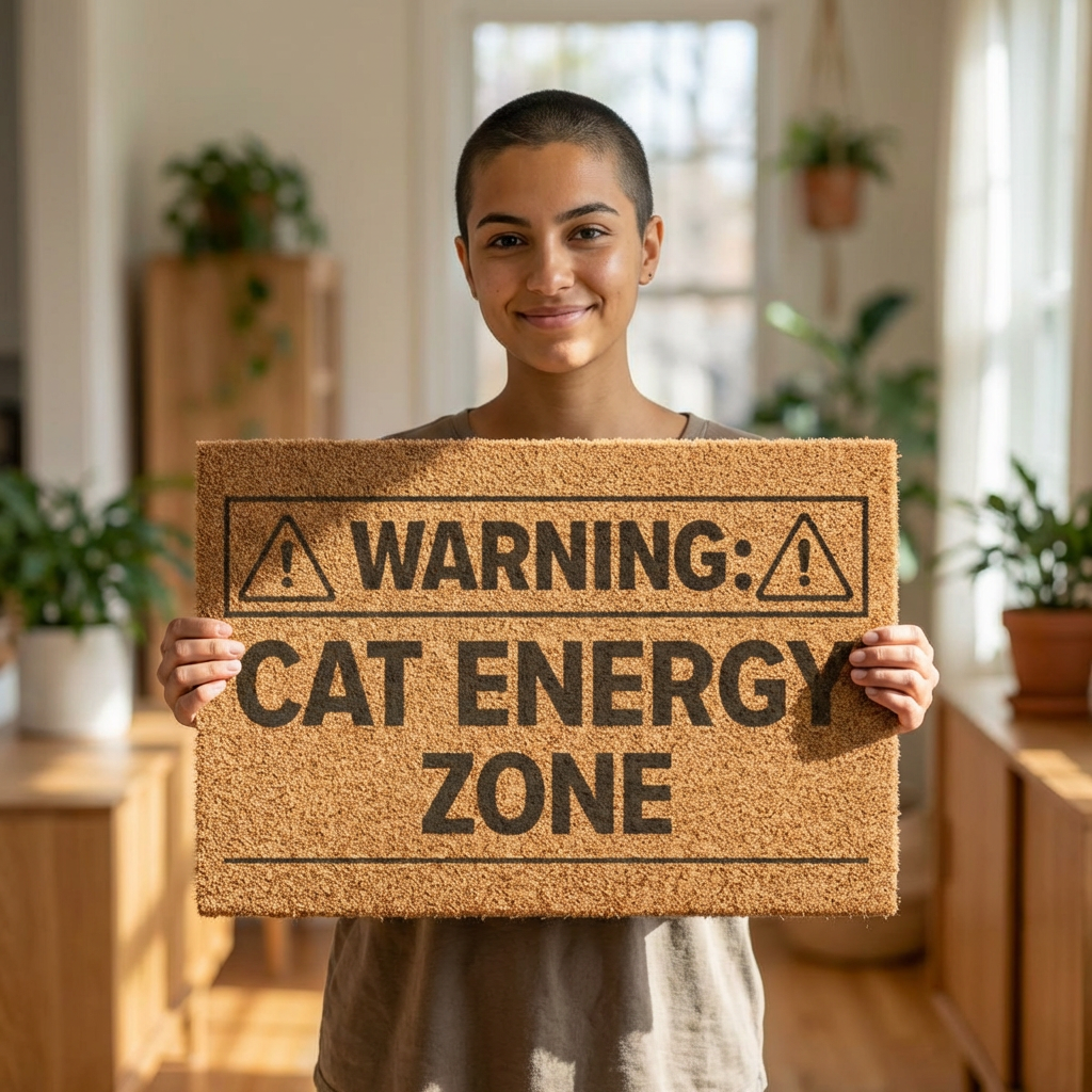 Warning: Cat Energy Zone Doormat