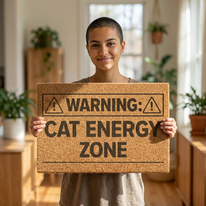 Warning: Cat Energy Zone Doormat