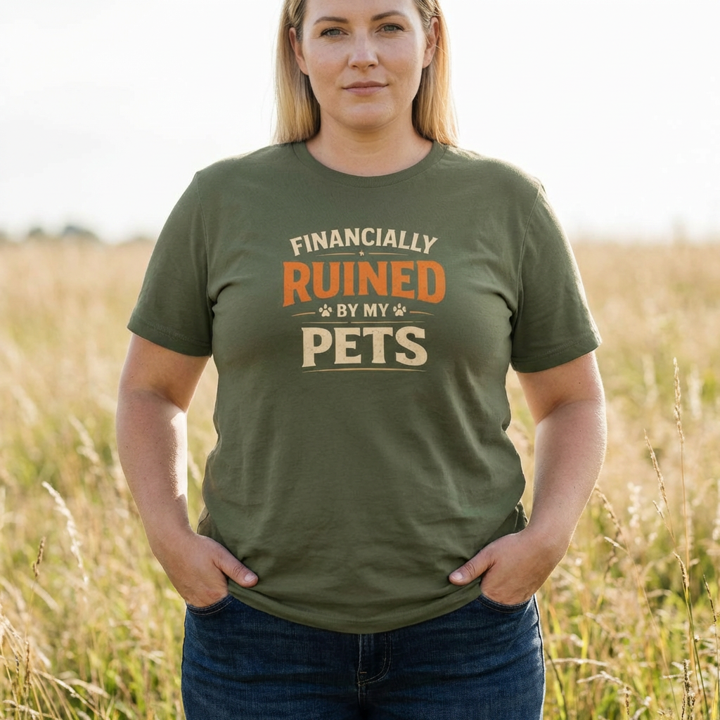 Funny "Financially Ruined by My Pets" T-Shirt