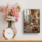 Artist French Bulldog Poster — Cute Painter Dog Art Print