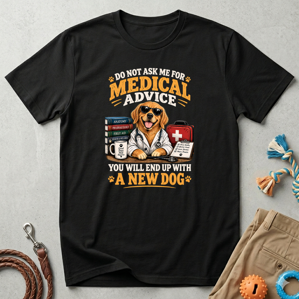 Do Not Ask Me for Medical Advice — Funny Dog Lover T-Shirt