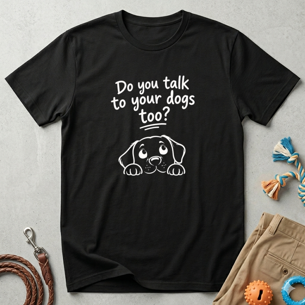 Do You Talk To Your Dogs Too? T-Shirt — Cute Dog Lover Graphic Tee