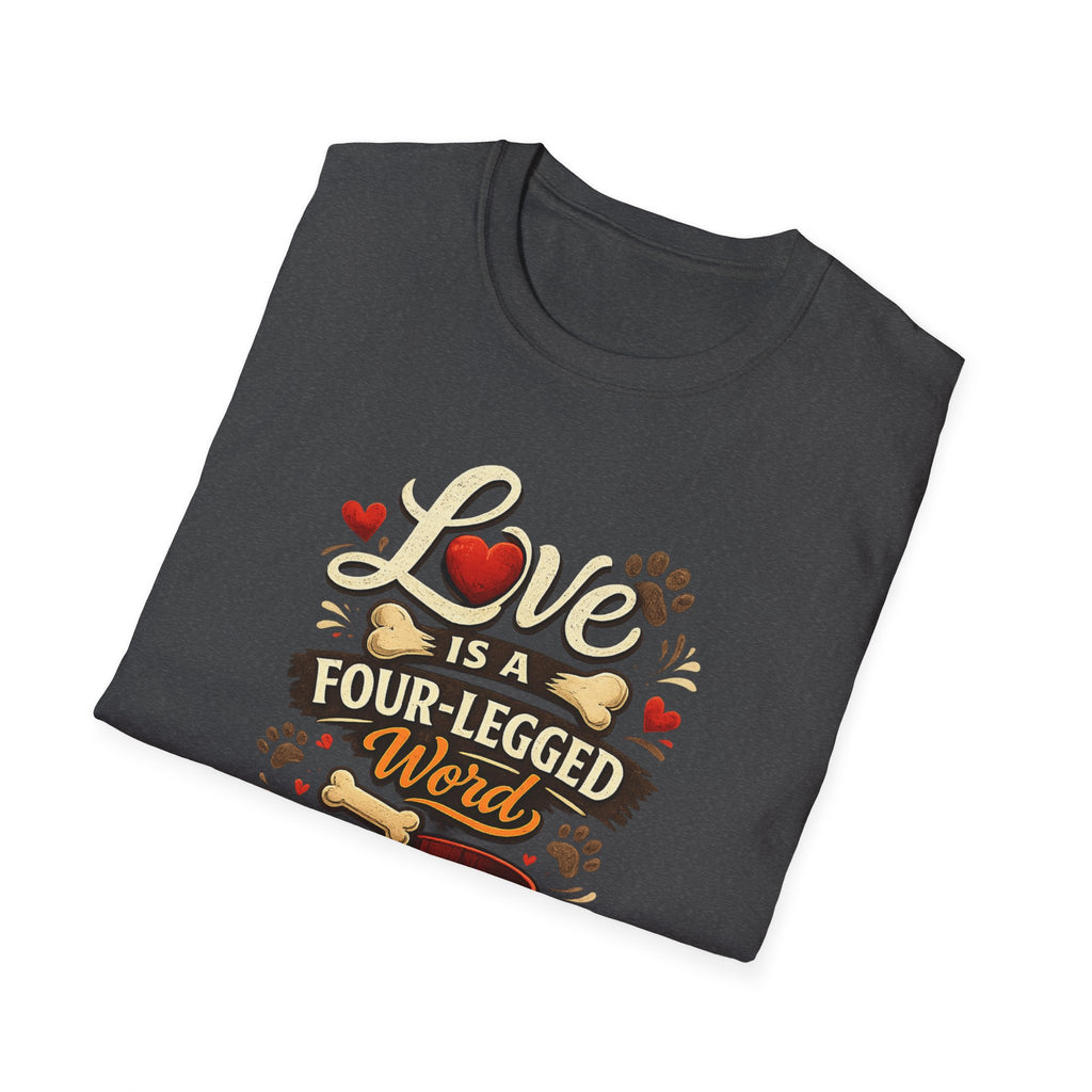 Love Is a Four-Legged Word T-Shirt — Dog & Pet Lover Tee