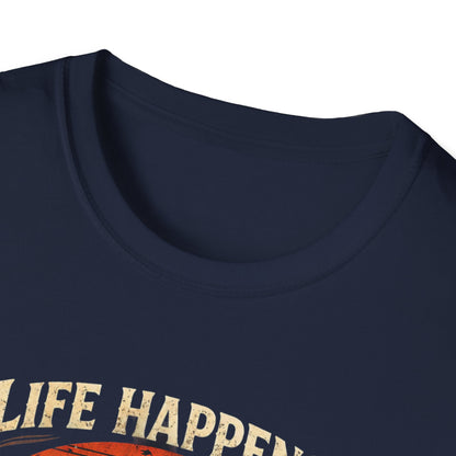 Life Happens Cats Help T-Shirt — Vintage Cat Lover Tee