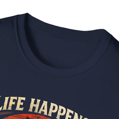Life Happens Dogs Help T-Shirt — Vintage Rescue Dog Lover Tee