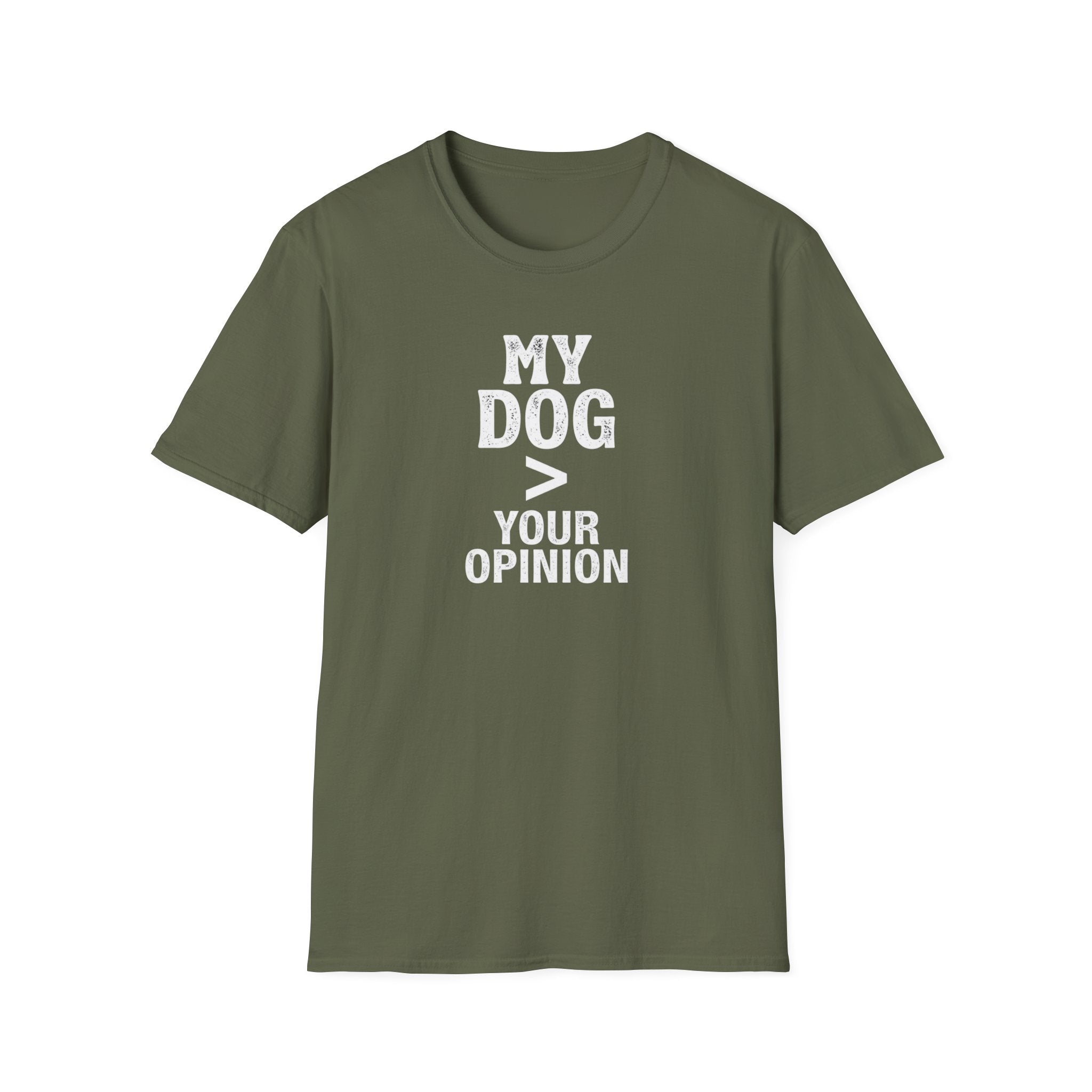 Dog Lover T-Shirt — "My Dog > Your Opinion" Funny Pet Lover Graphic Tee